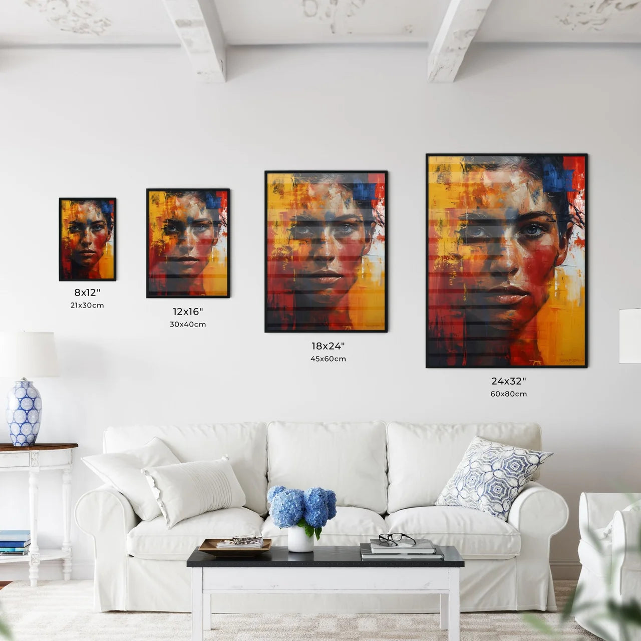 A Poster of The Alien Portrait with colorful - Kitchen Hangings