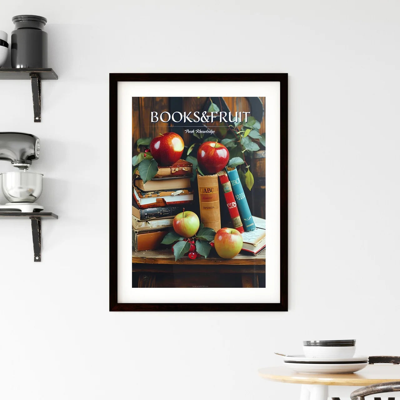 A Poster of back to school set - A Stack Of  Framed Print