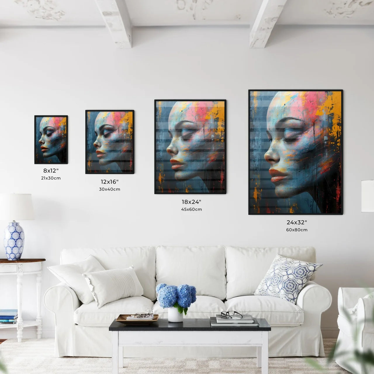 A Poster of The Alien Portrait with colorful - Kitchen Hangings
