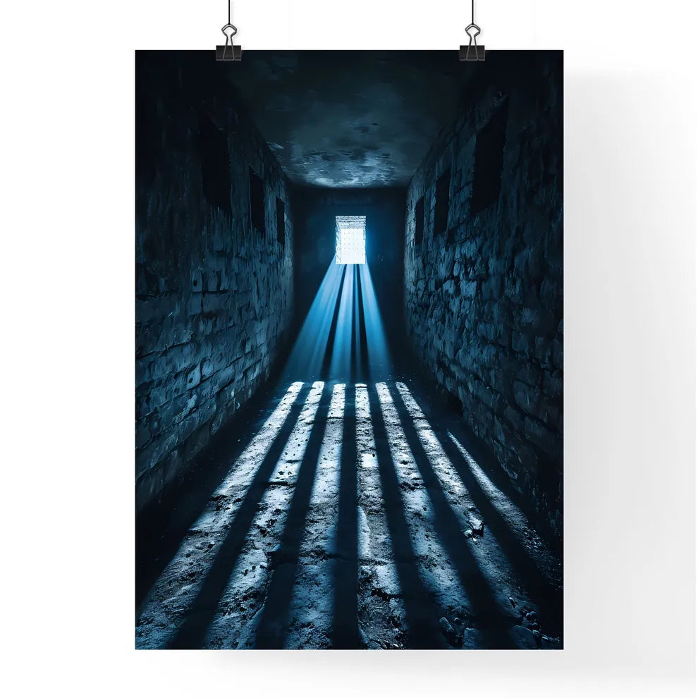 A Poster of tunnel shadows - A Dark Hallw Poster