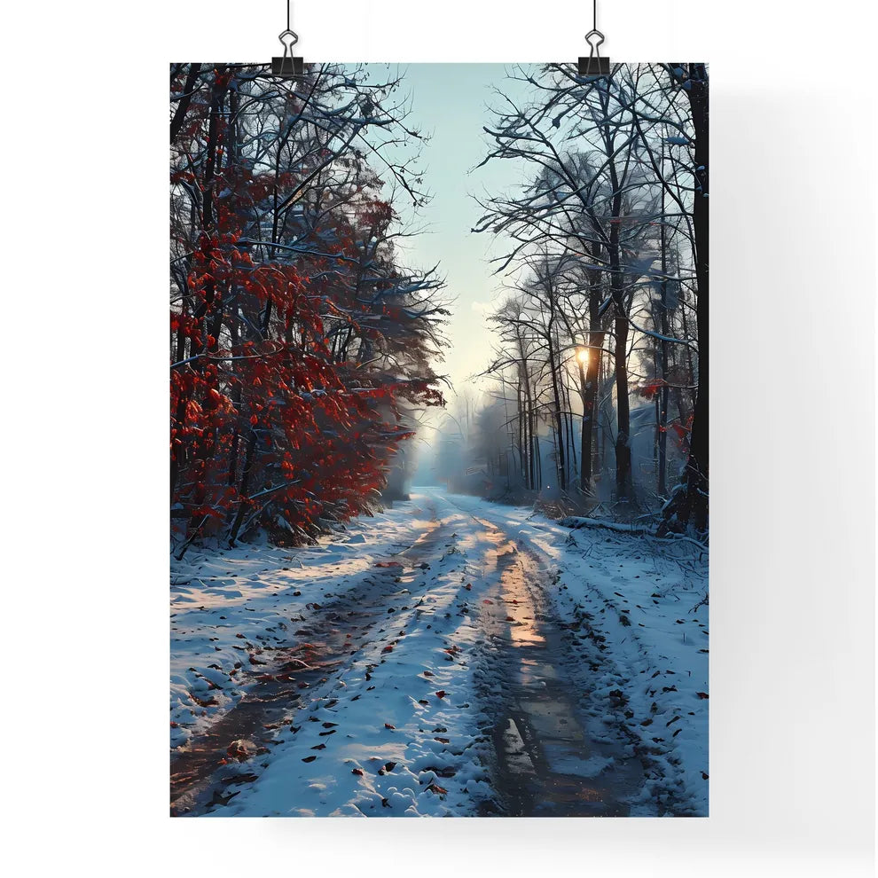 A Poster of winter forrest - A Snow Cover Poster