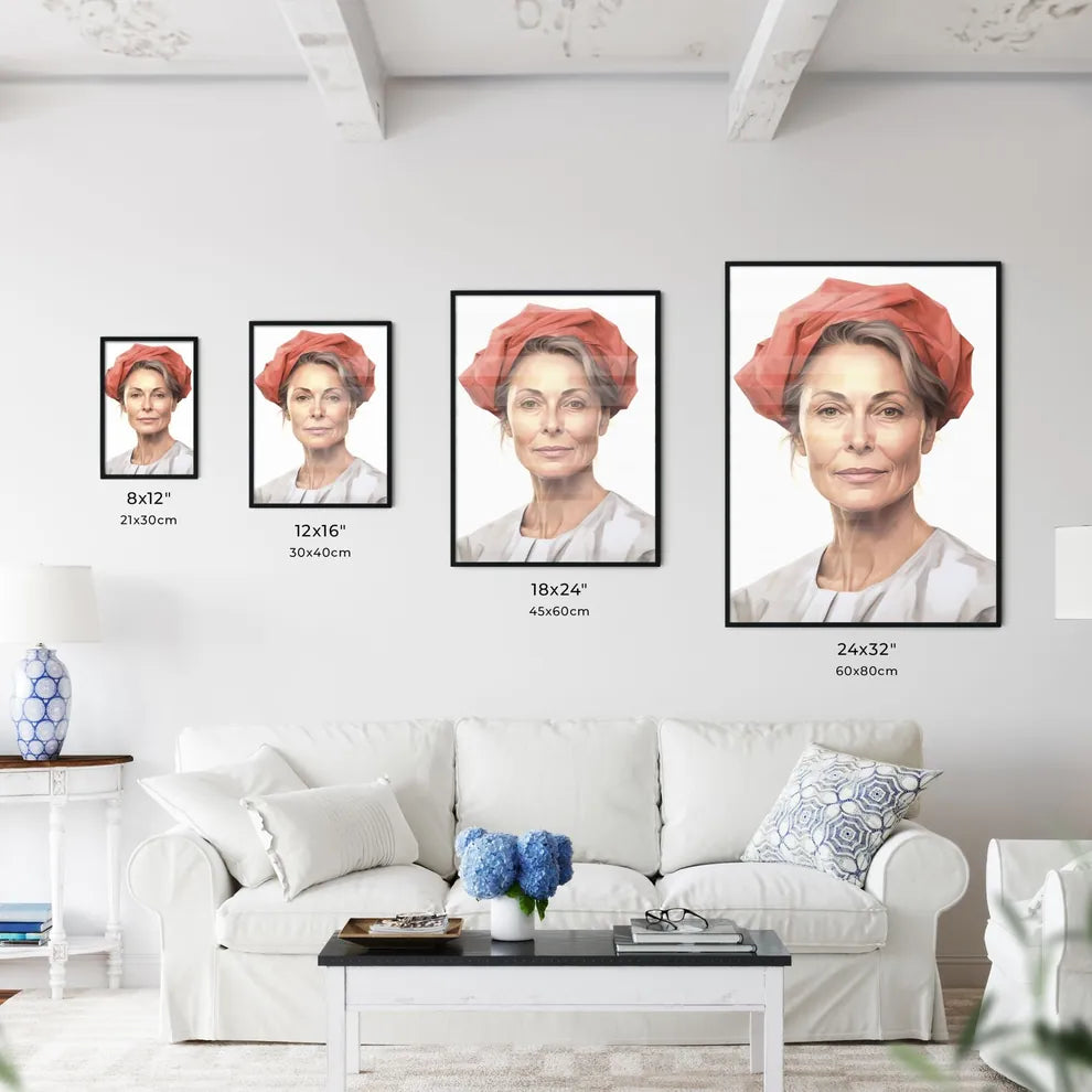 A Poster of beautiful mature woman 50 years  - Kitchen Hangings