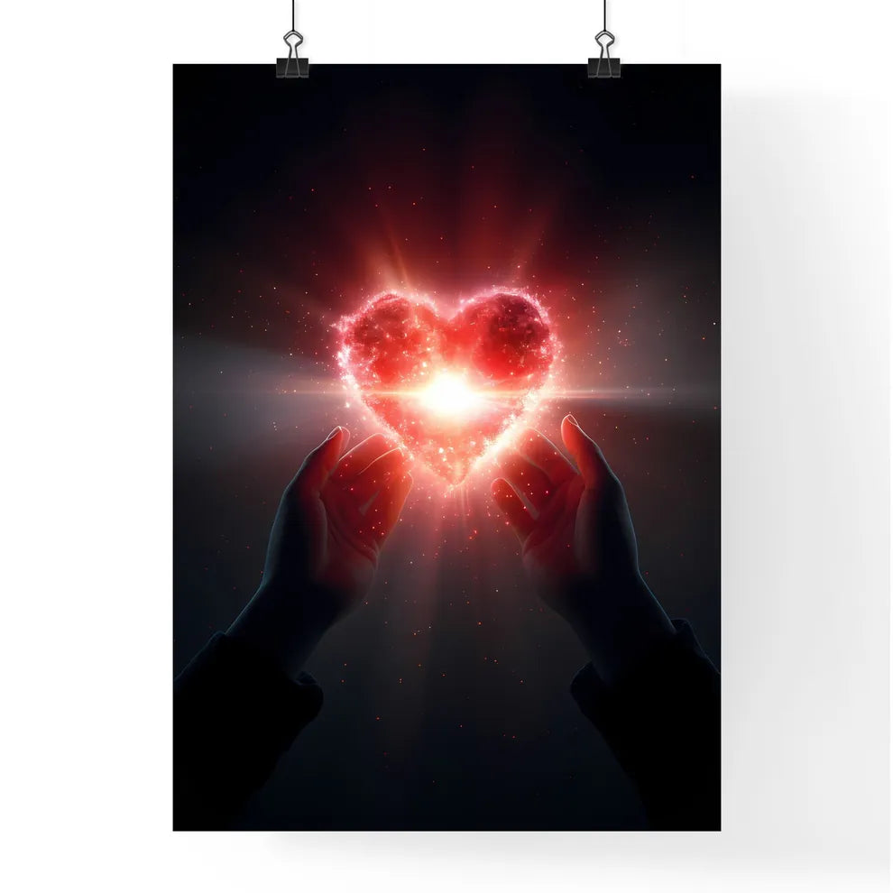 A Poster of Hope in the heart - Hands Holdin Poster