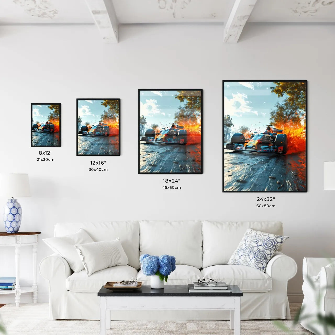 A Poster of Formula One style race car - A R - Kitchen Hangings