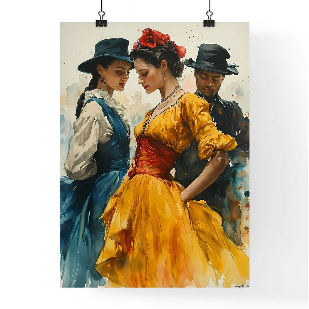 A Poster of French cancan dancers in Moulin  Poster