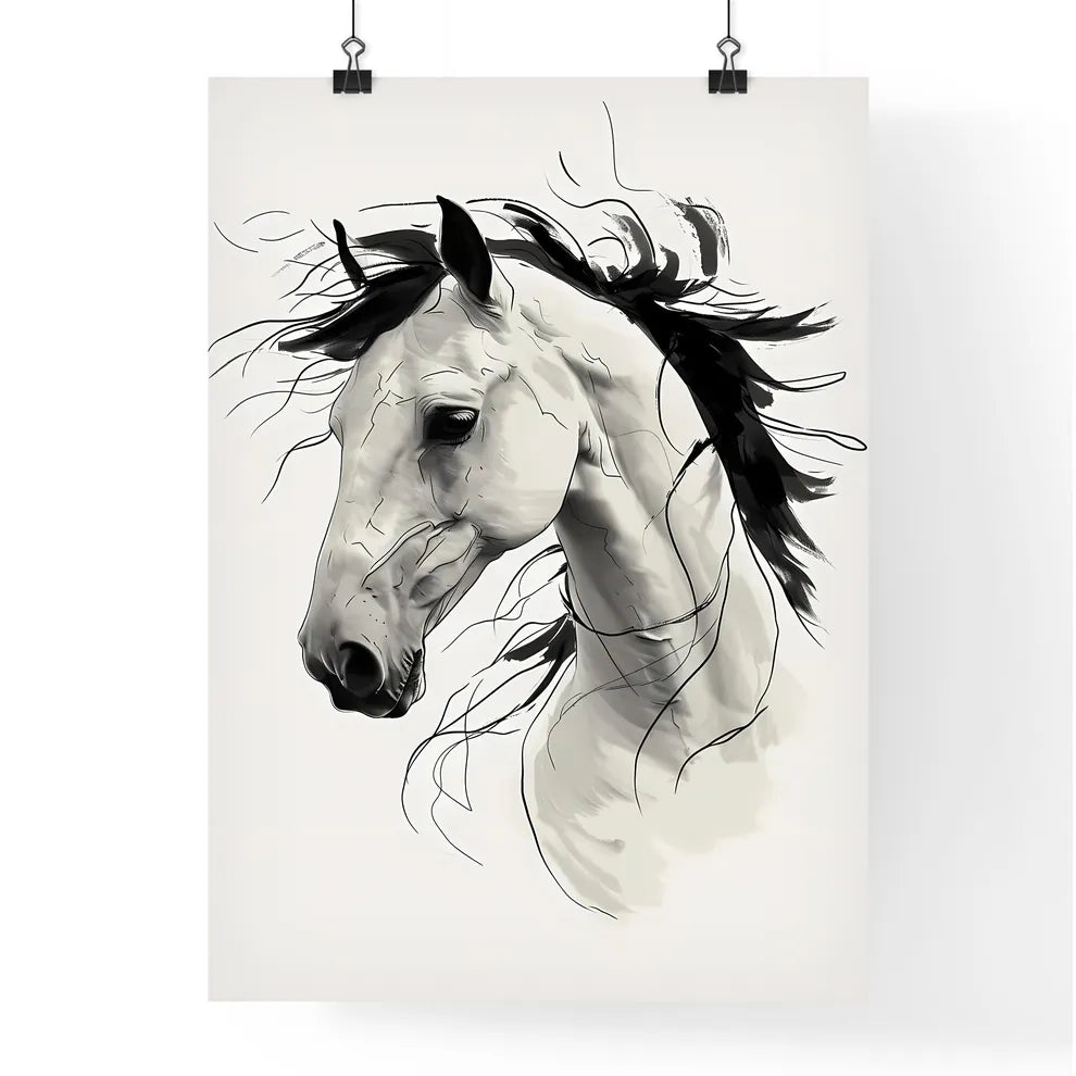 A Poster of a line art drawing of a Eagle face  Poster