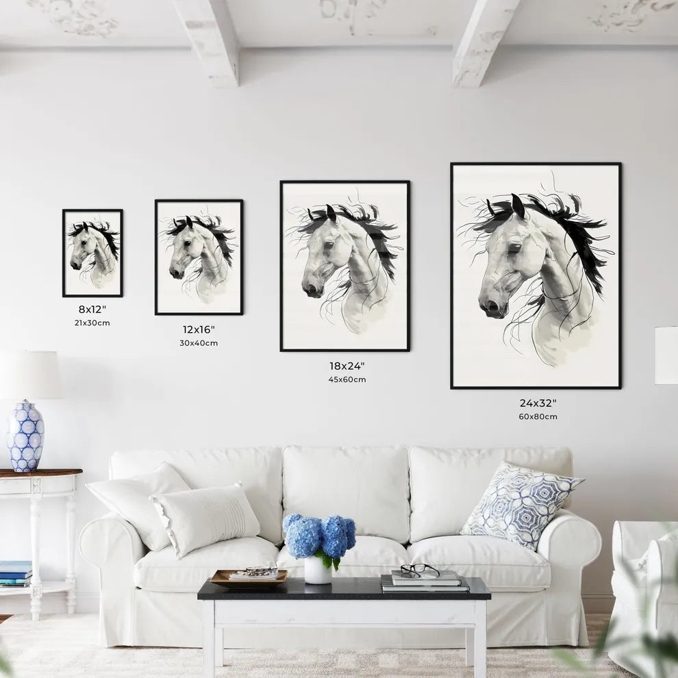 A Poster of a line art drawing of a Eagle face  Size Chart