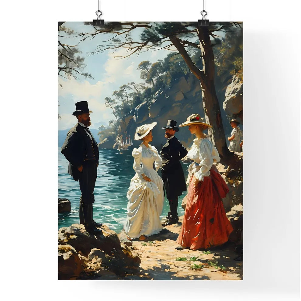 A Poster of bathing scene - A Group Of P Poster