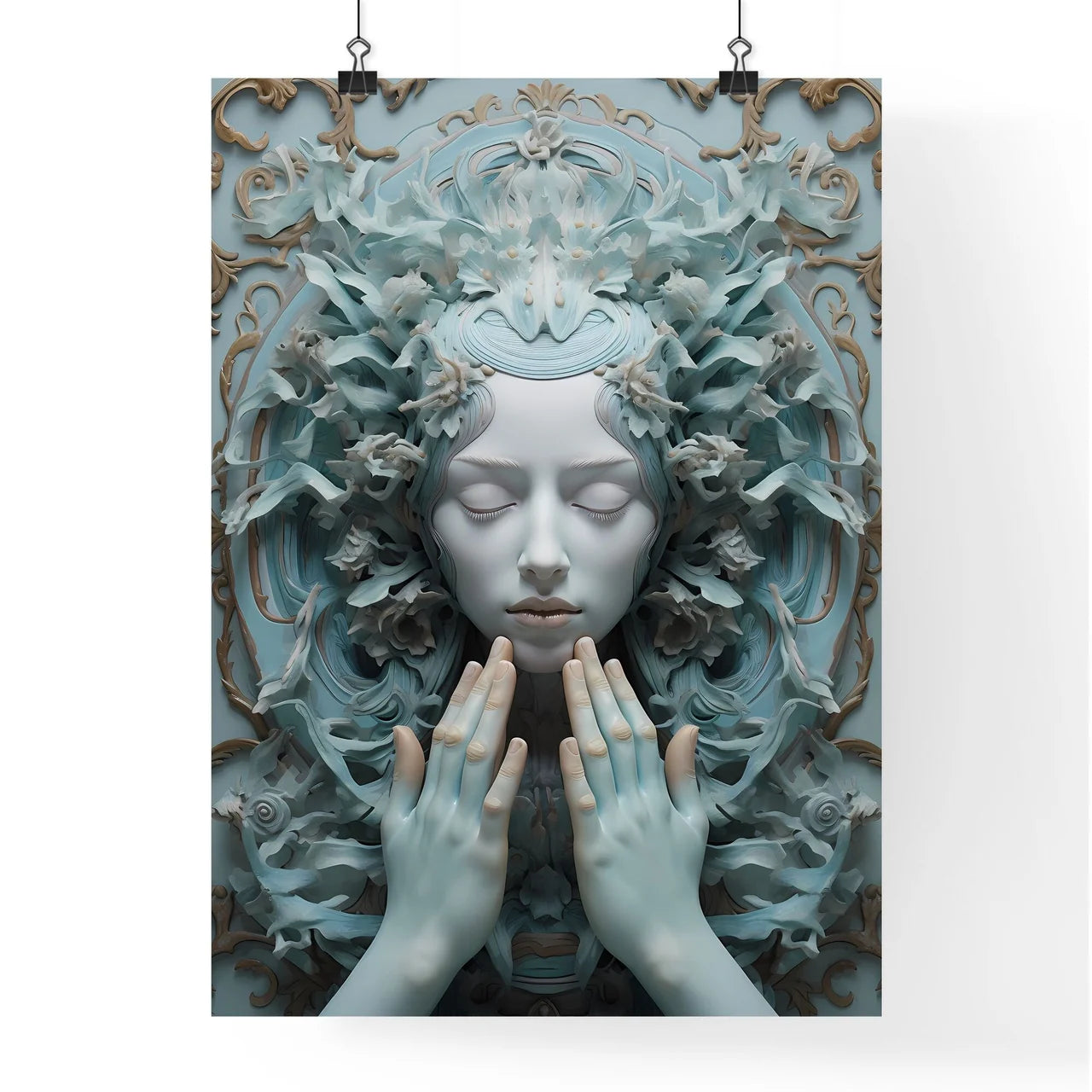 A Poster of a hand drawn painting made from  Poster