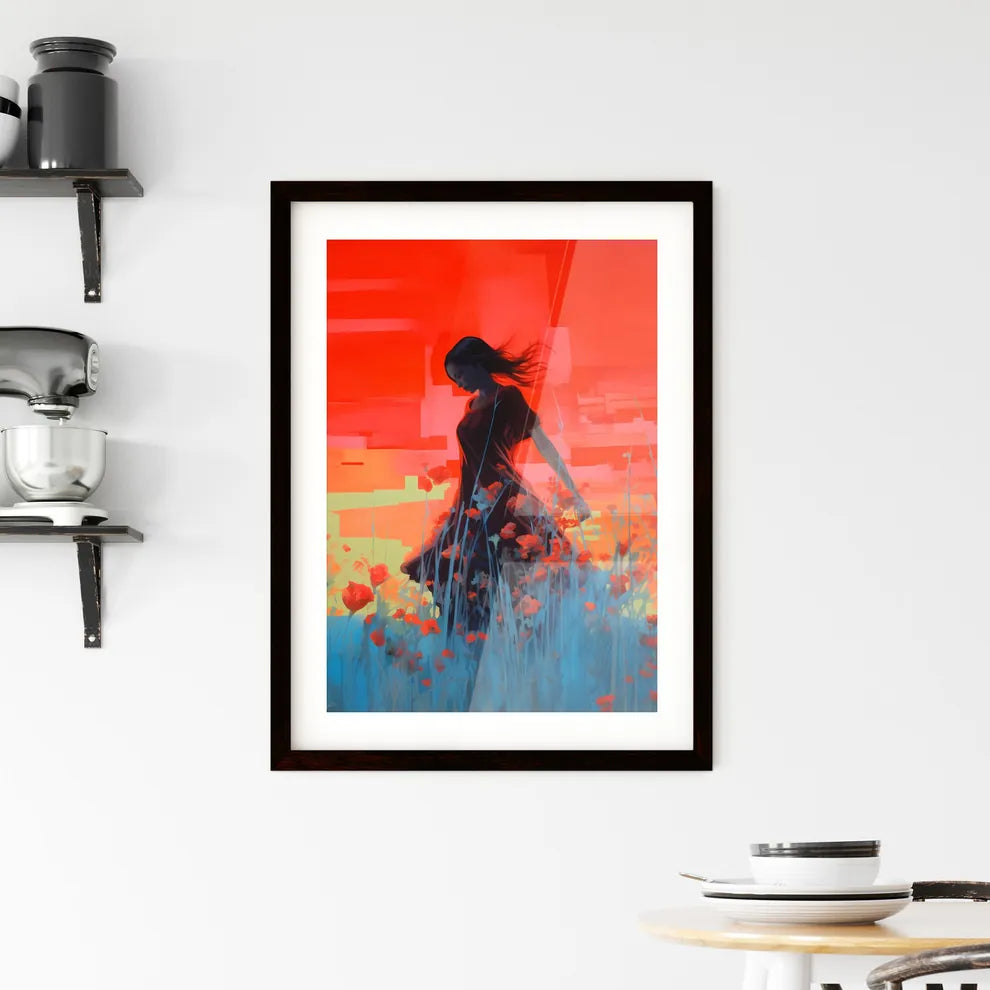 A Poster of inverted infrared - A Woman In A Framed Print