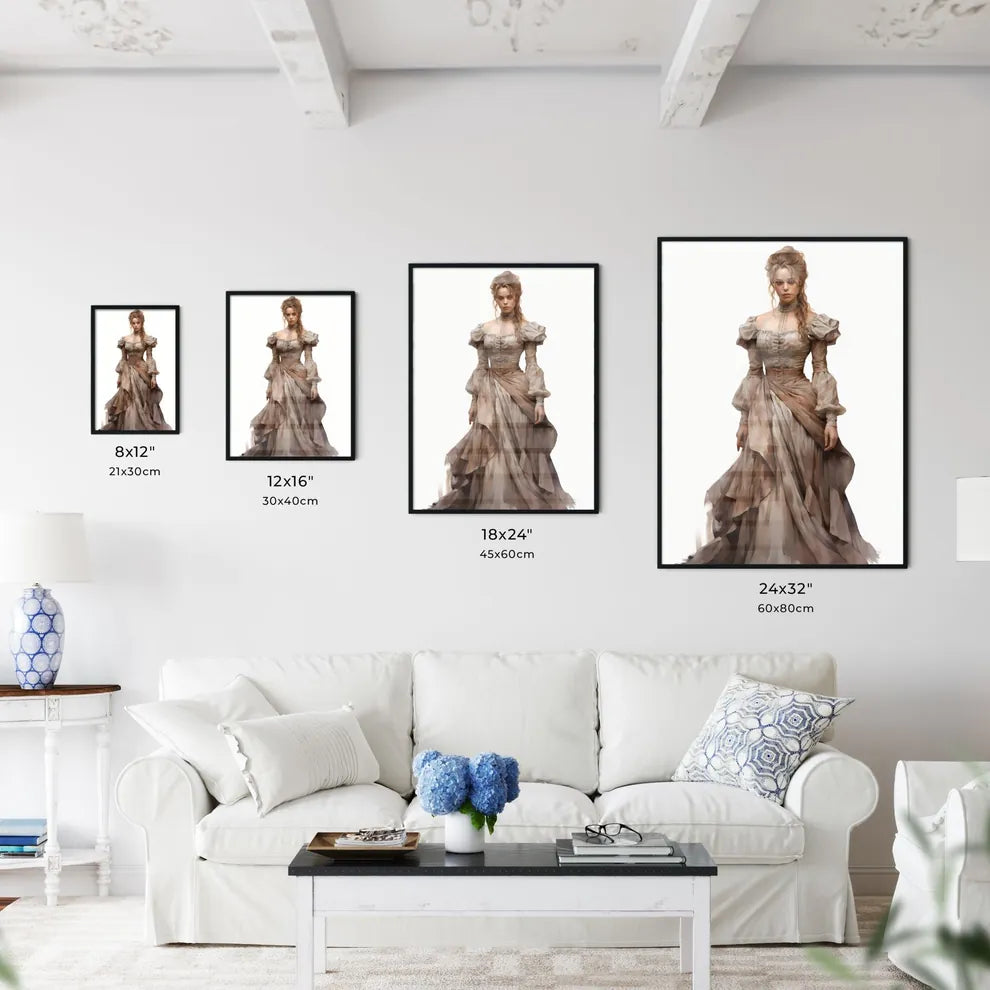 A Poster of Beautiful victorian dress - A Wo - Kitchen Hangings