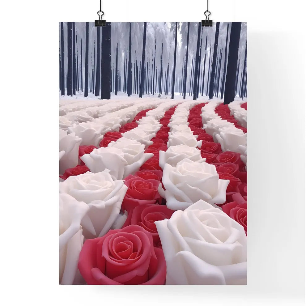A Poster of photos of 1000 roses after heavy Poster