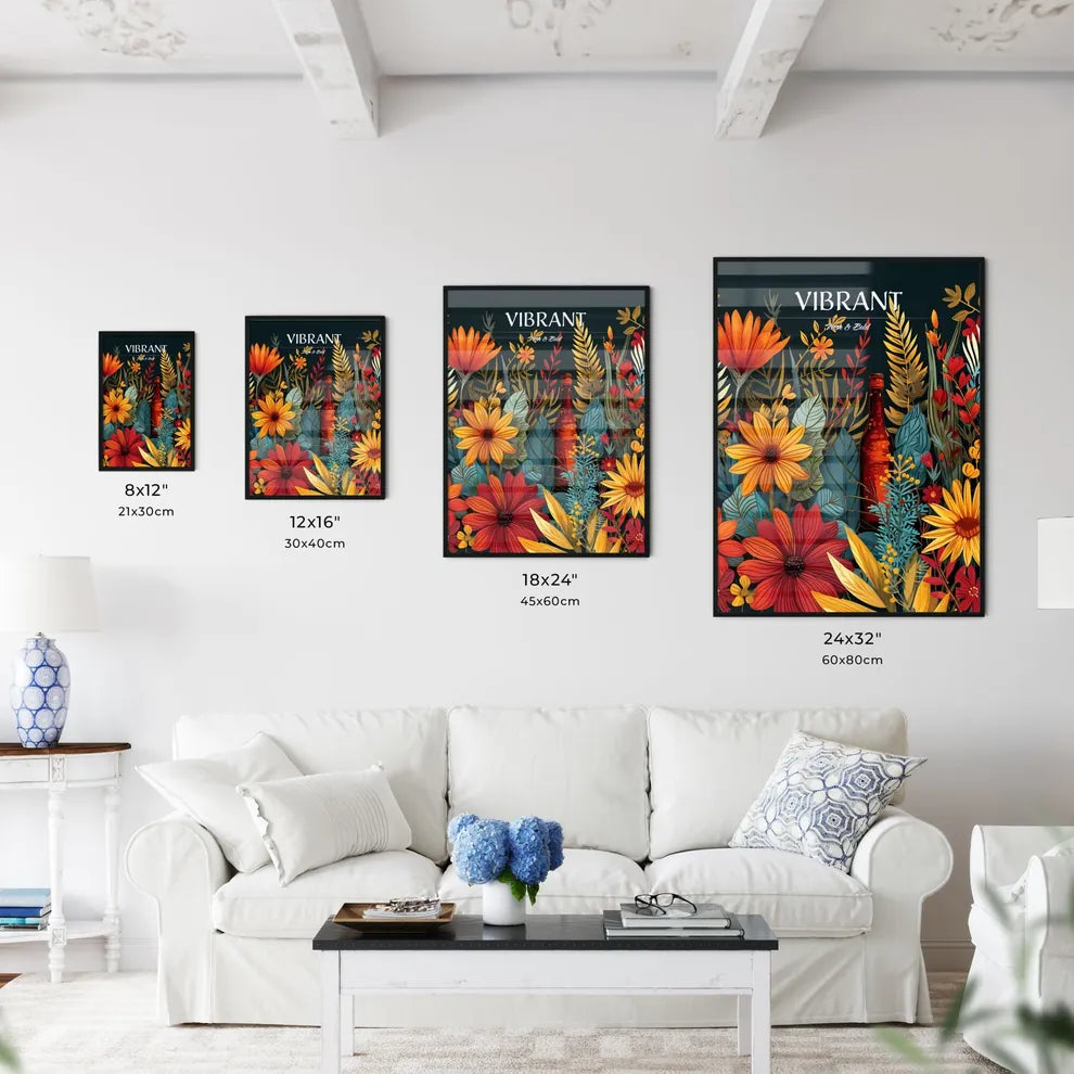 A Poster of boho drawing houseplants - A Col - Kitchen Hangings