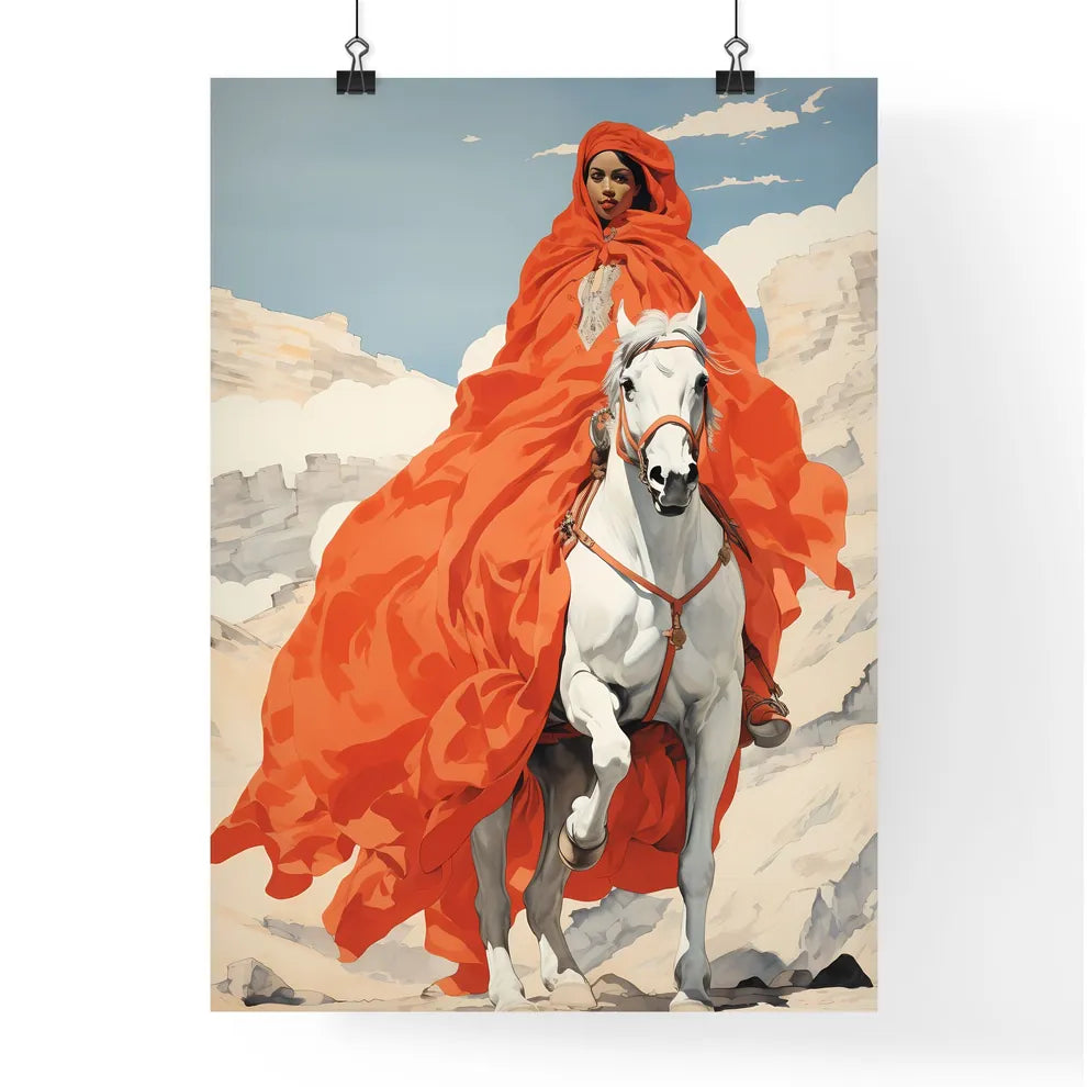 A Poster of a woman on horseback  Poster