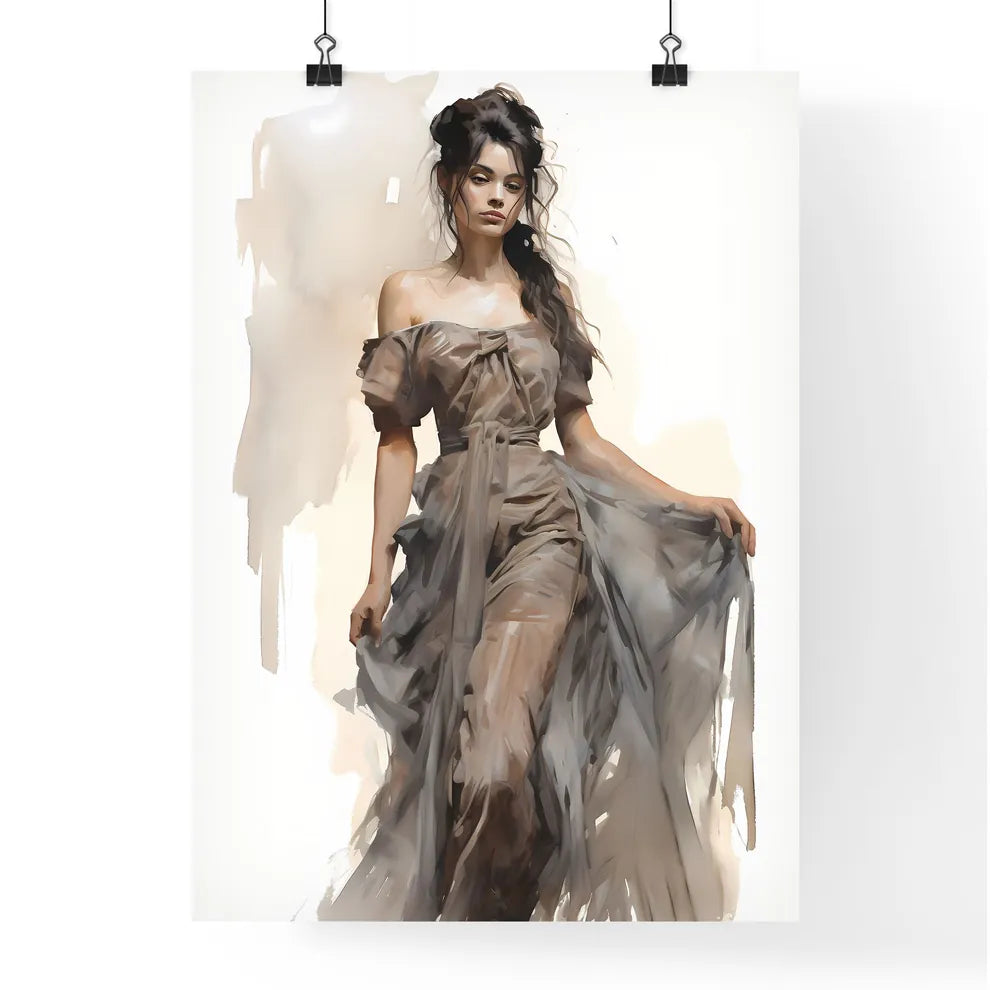 A Poster of Beautiful victorian dress - A Wo Poster