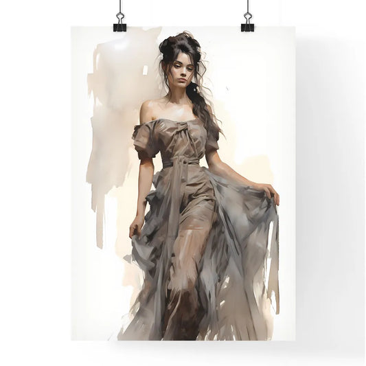 A Poster of Beautiful victorian dress - A Wo Poster