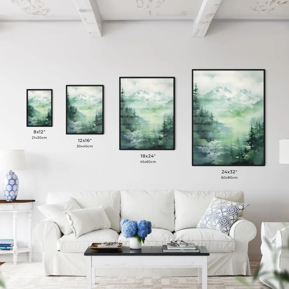 A Poster of painting of mountain side in spr - Kitchen Hangings