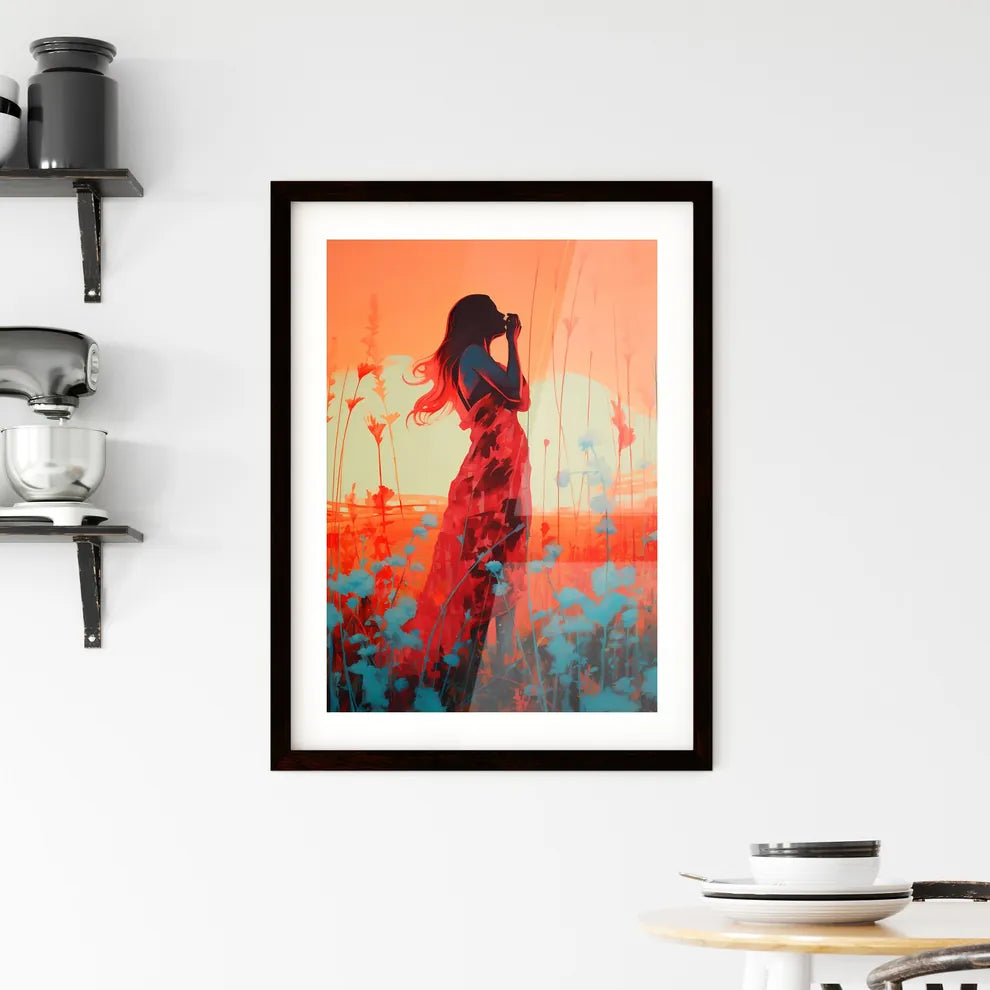 A Poster of inverted infrared - A Woman In A Framed Print