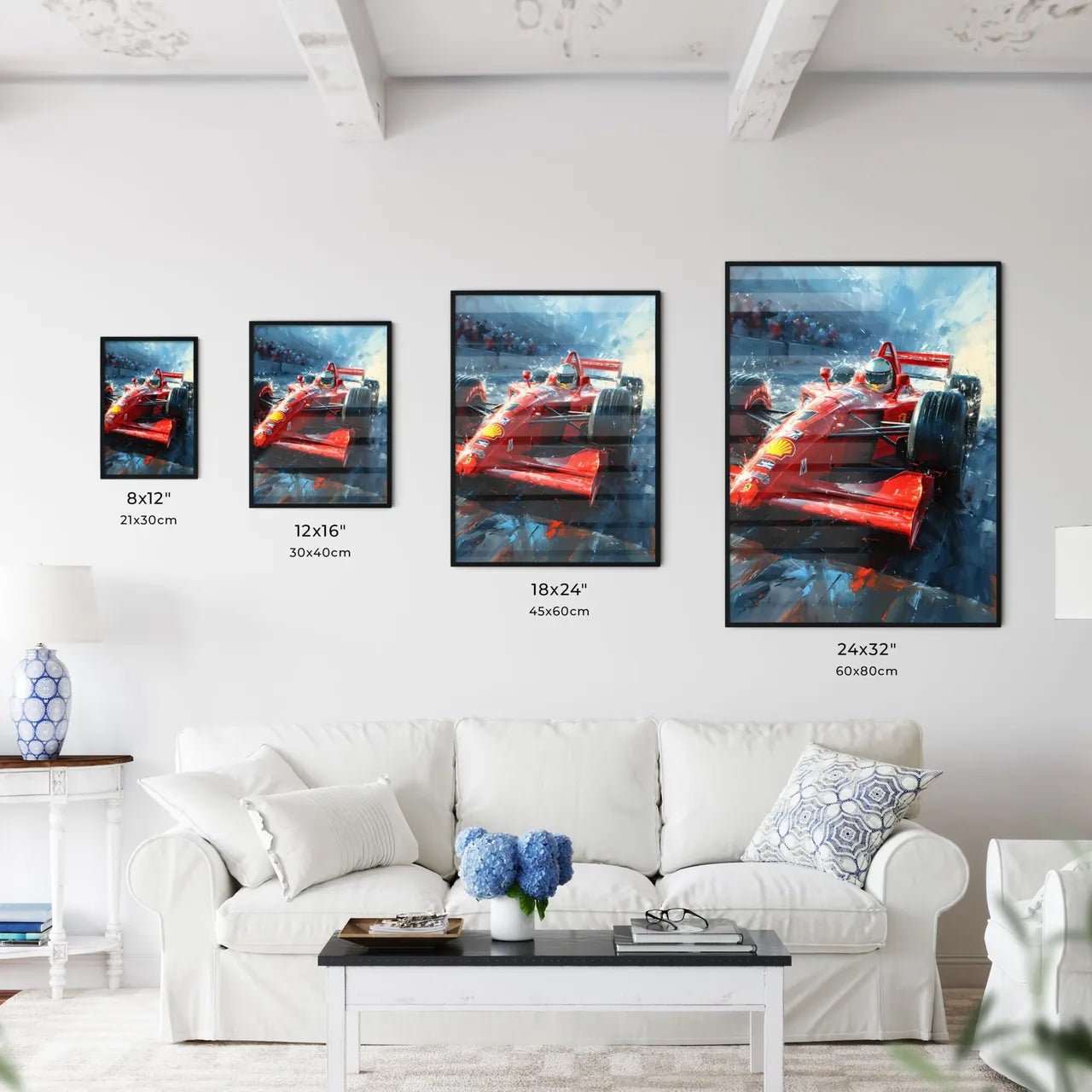 A Poster of Formula One style race car - A R - Kitchen Hangings