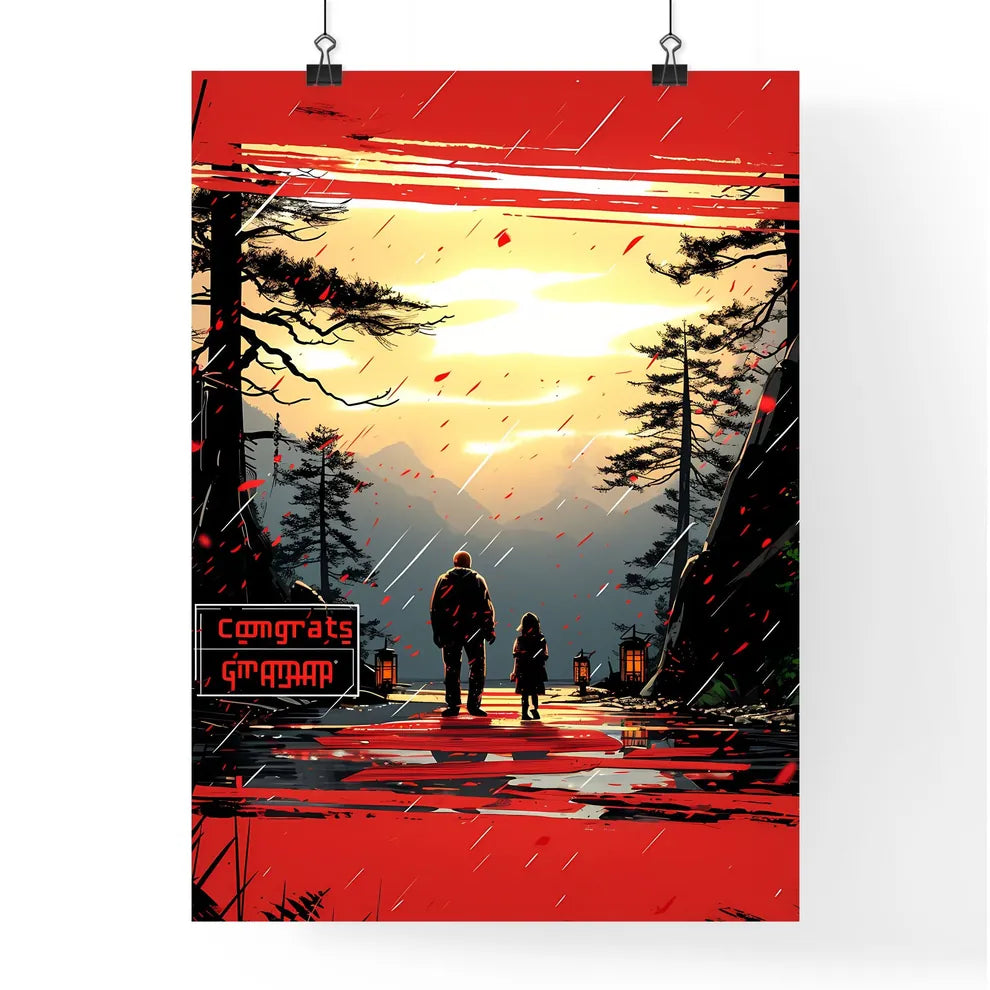 A Poster of the words congratulations dad on Poster