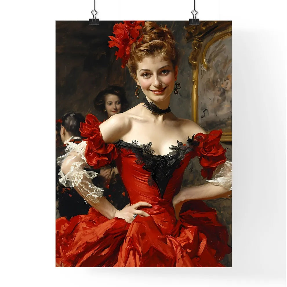 A Poster of French cancan dancers in Moulin  Poster