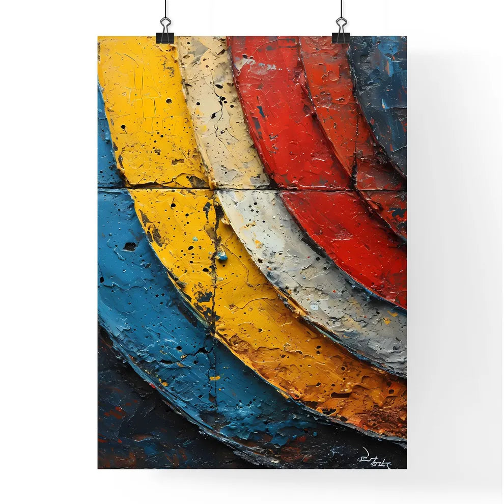 A Poster of abstract art of curved lines - A Poster