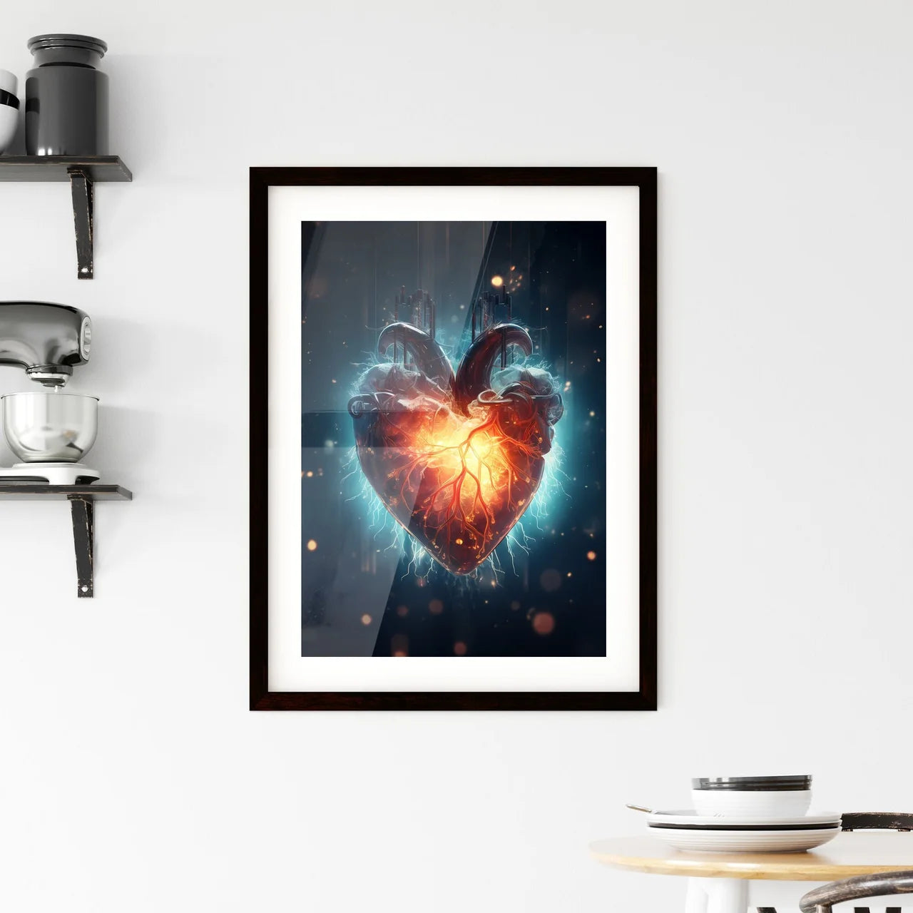 A Poster of Hope in the heart - A Heart With Framed Print