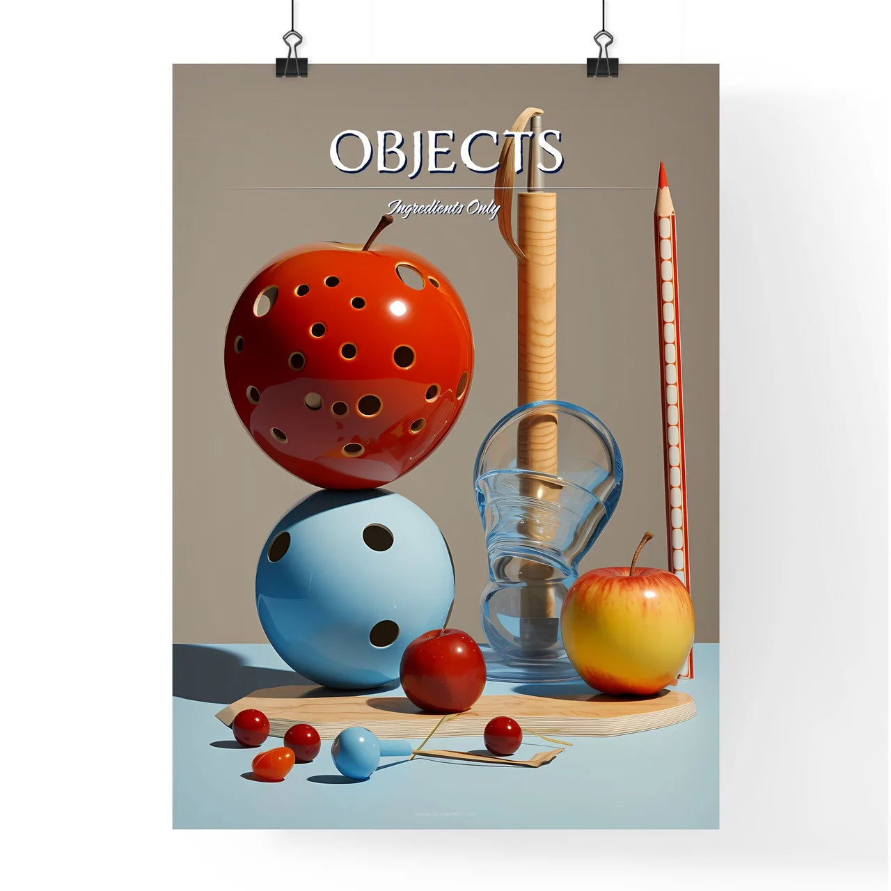 A Poster of A group of objects - A Group Of  Poster