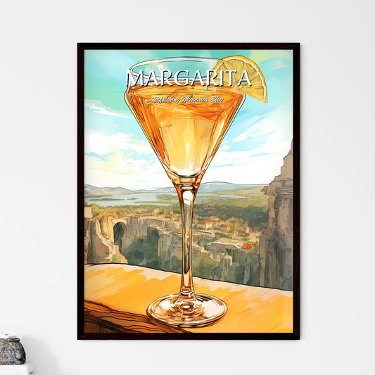 A Poster of Margarita Glass with classic mar - Framed Art Print