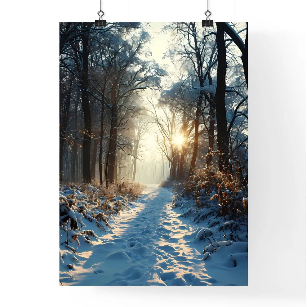 A Poster of winter forrest - A Snow Cover Poster