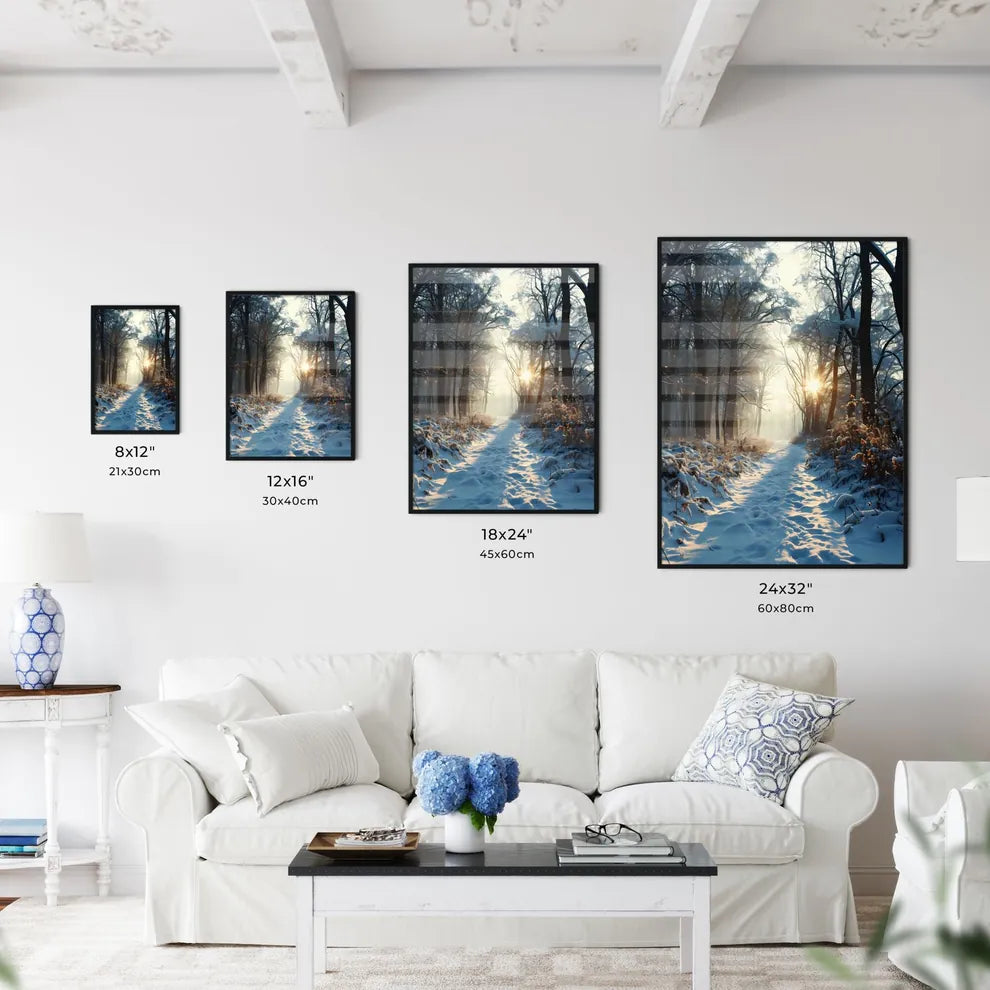 A Poster of winter forrest - A Snow Cover - Kitchen Hangings
