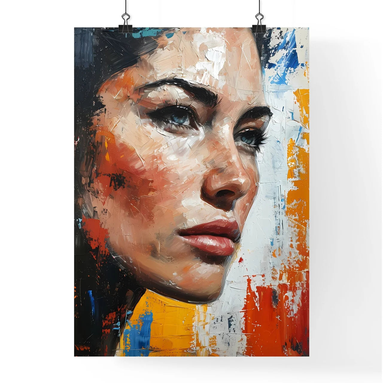 A Poster of The Alien Portrait with colorful Poster