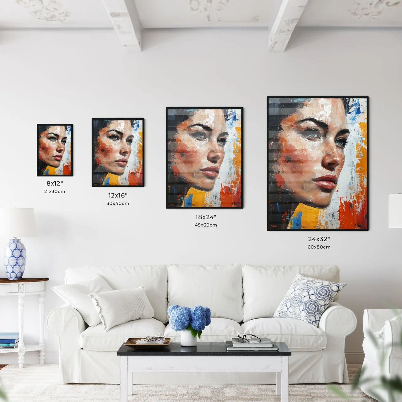 A Poster of The Alien Portrait with colorful - Kitchen Hangings