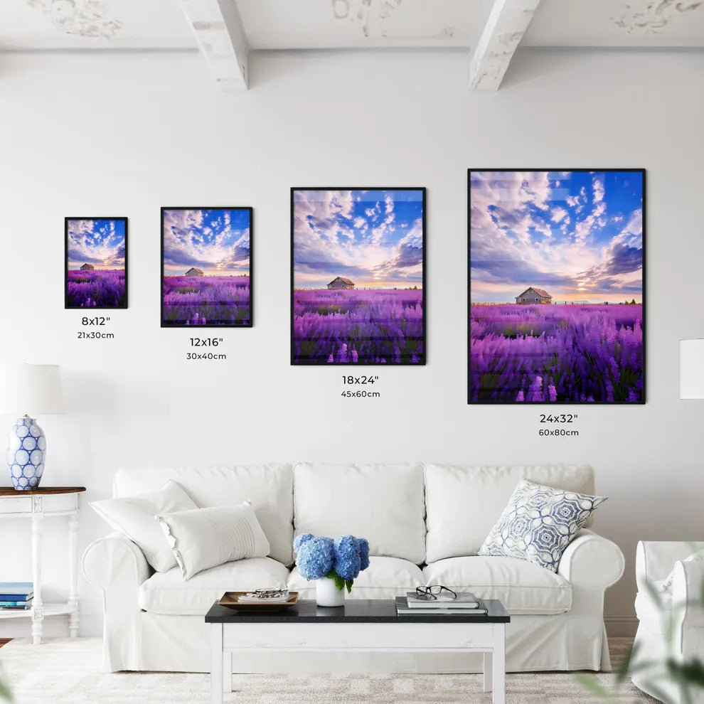 A Poster of large lavender flower sea - A Ho - Kitchen Hangings