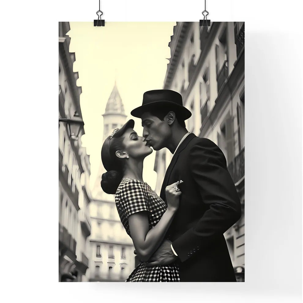 A Poster of if Picasso was a photographer - A Man And Woman Kissing In A Street Poster
