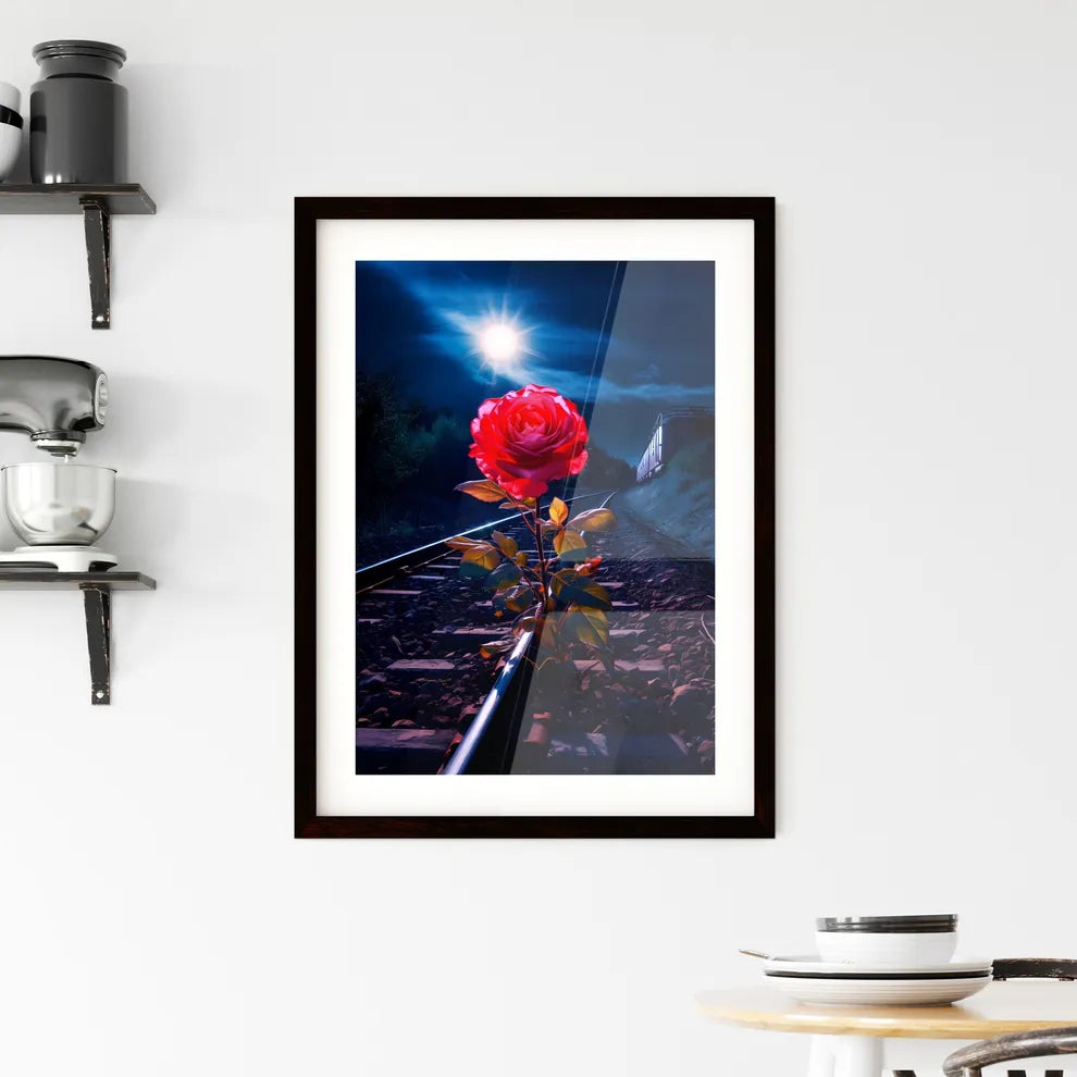 A Poster of In a quiet valley - A Rose Growi Framed Print
