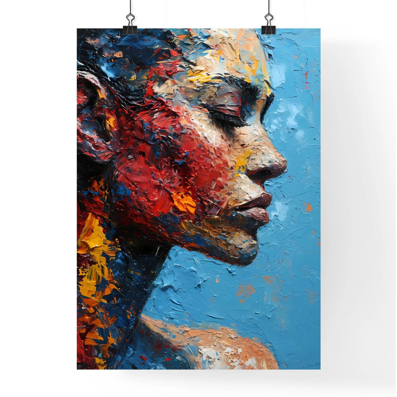 A Poster of The Alien Portrait with colorful Poster