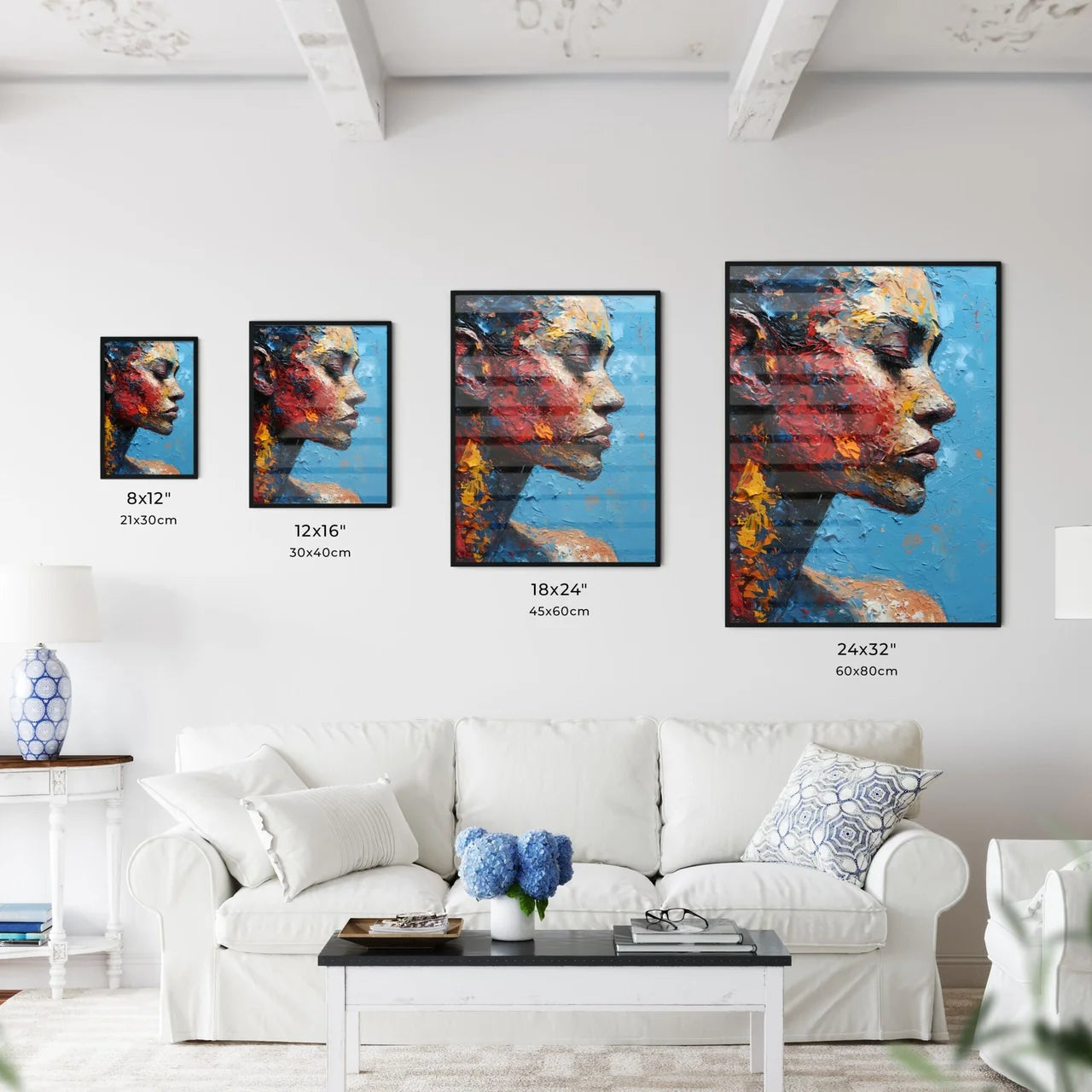 A Poster of The Alien Portrait with colorful - Kitchen Hangings