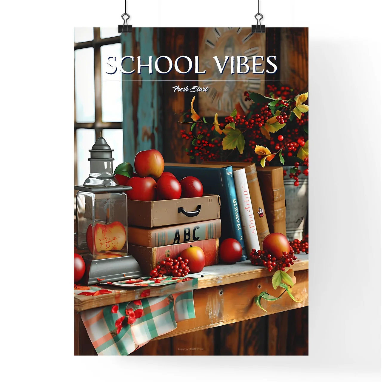A Poster of back to school set - A Table Wit Poster
