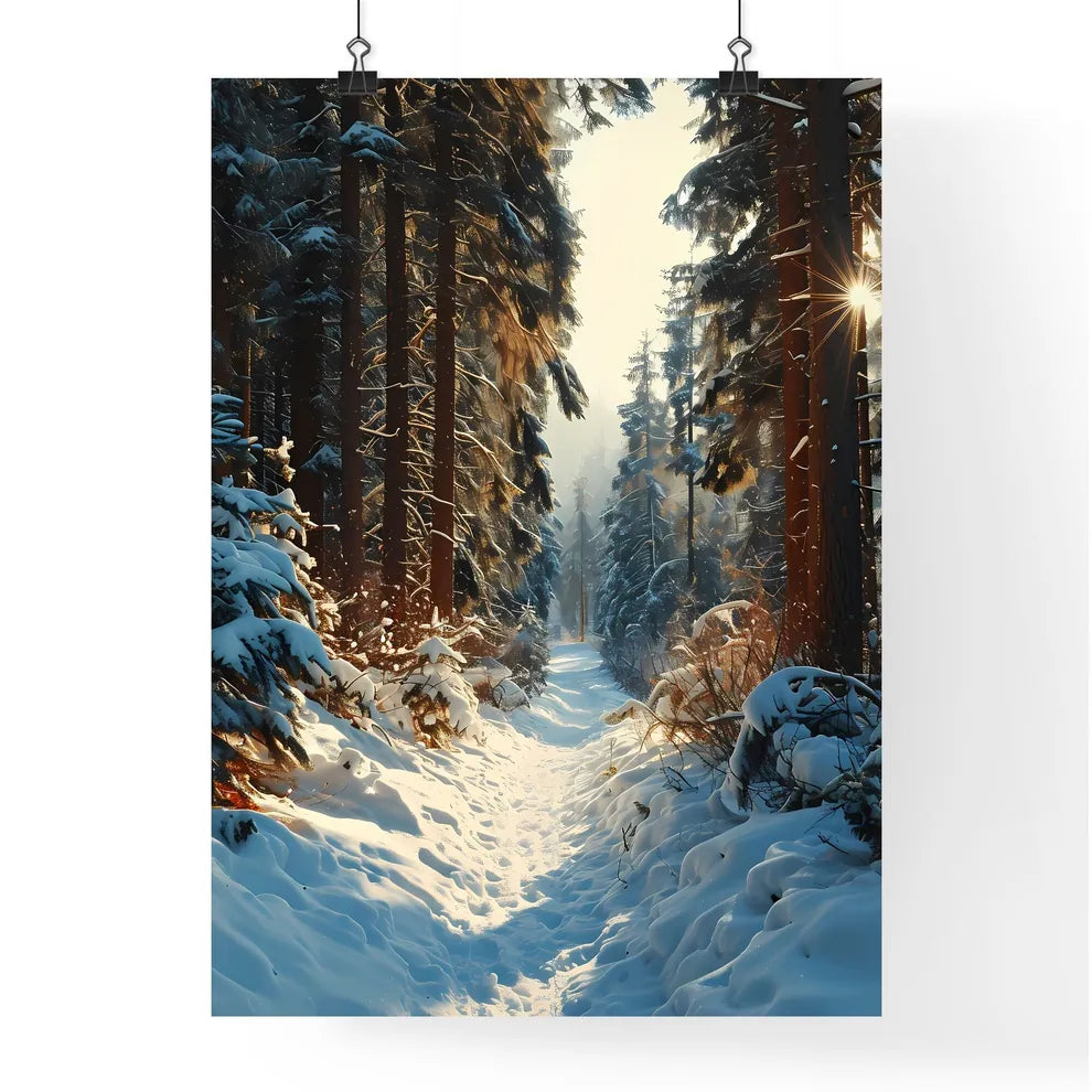 A Poster of winter forrest - A Snow Cover Poster