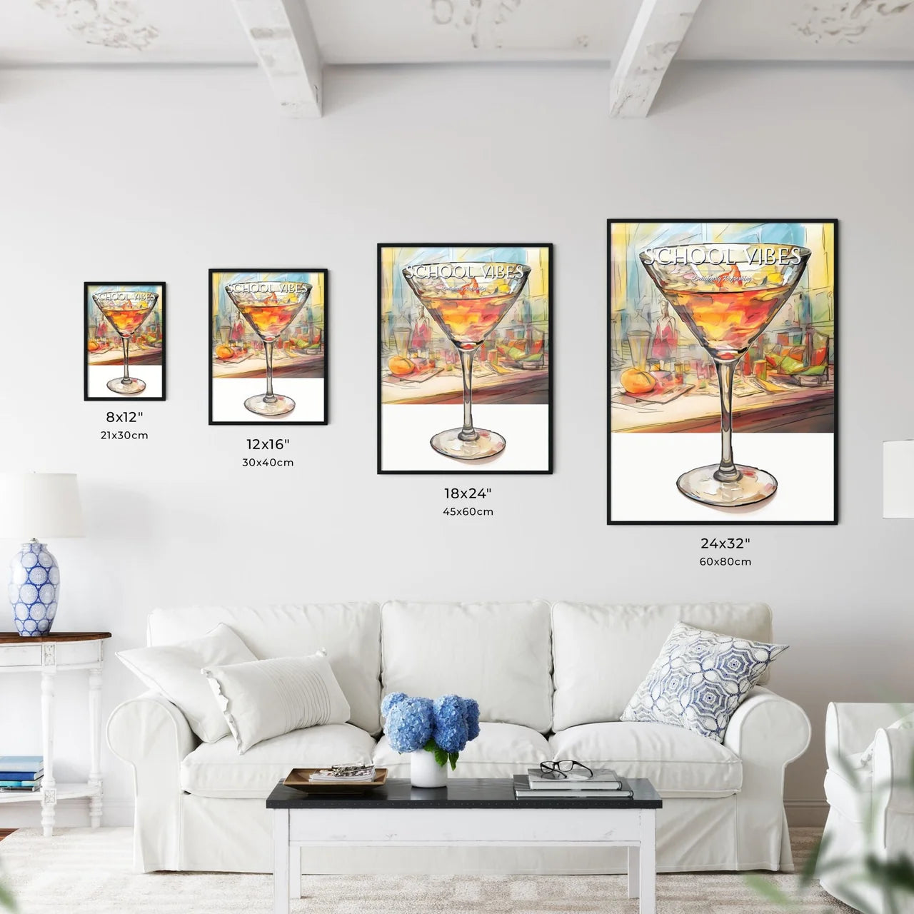 A Poster of Margarita Glass with classic mar - Kitchen Hangings