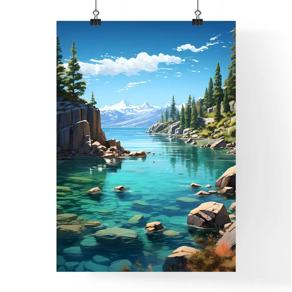 A Poster of Lake Tahoe National Park - A Lak Poster