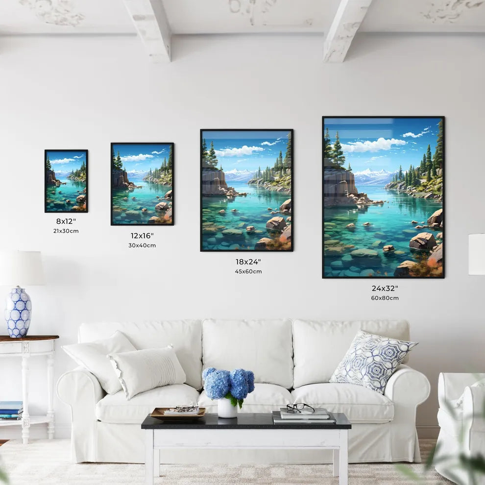A Poster of Lake Tahoe National Park - A Lak - Kitchen Hangings
