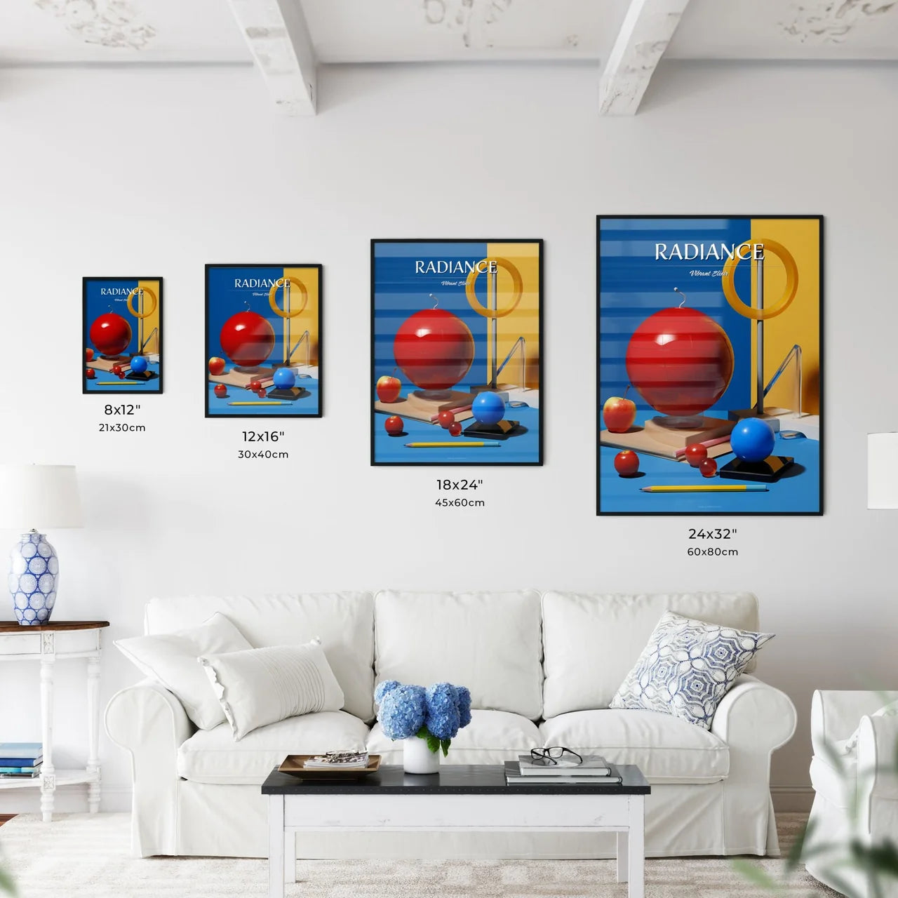 A Poster of A group of objects - A Red Spher - Kitchen Hangings