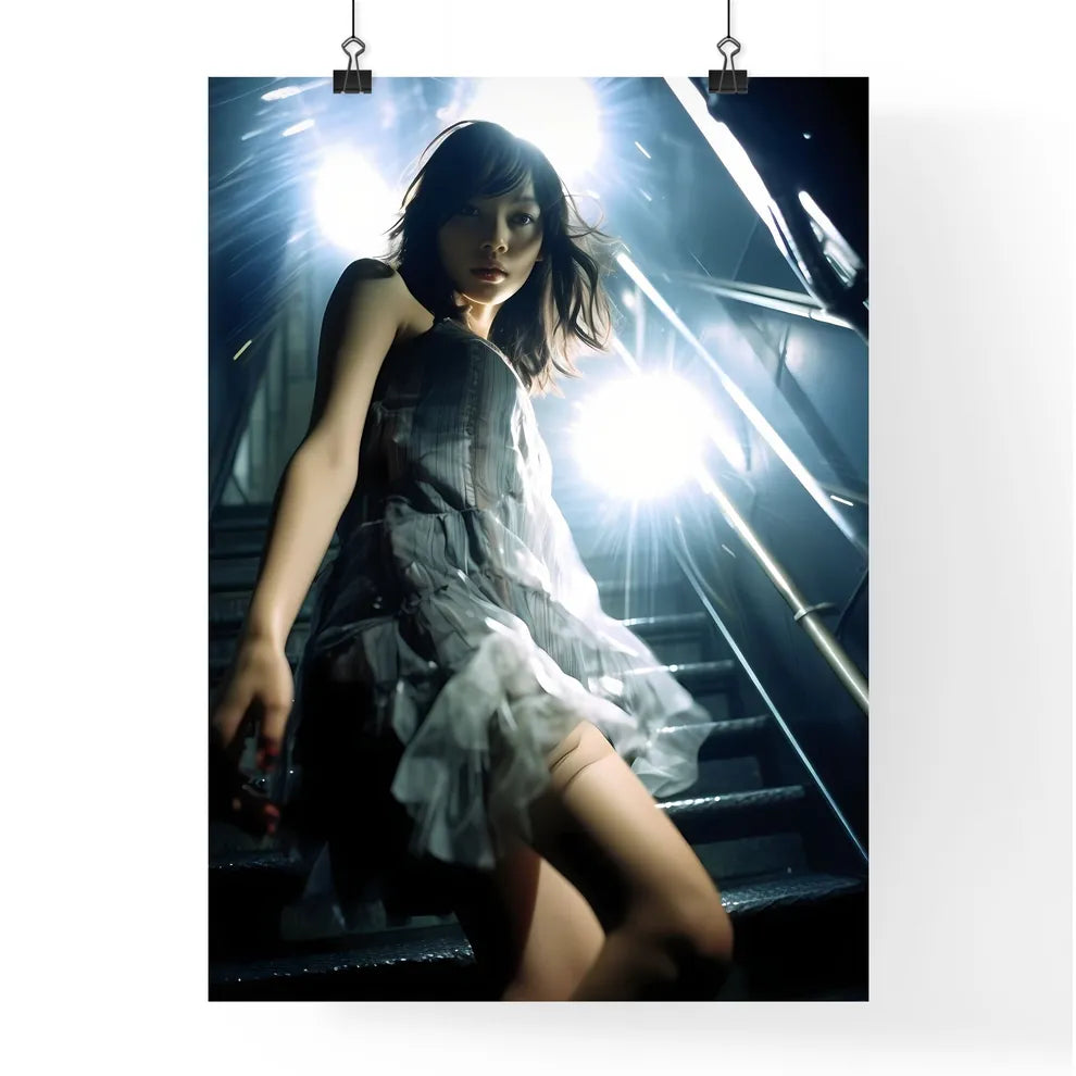 A Poster of A girl in a light dress - A Woma Poster