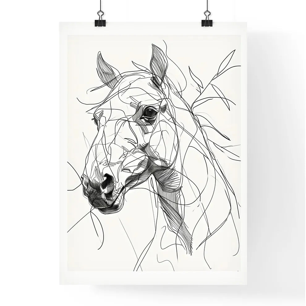 A Poster of a line art drawing of a Eagle face  Poster