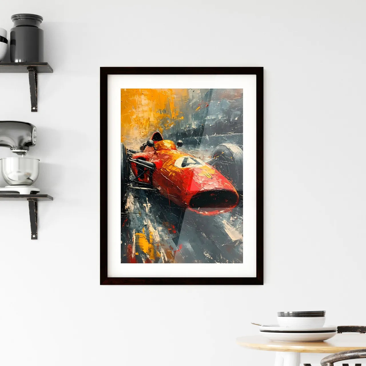A Poster of Formula One style race car - A P Framed Print