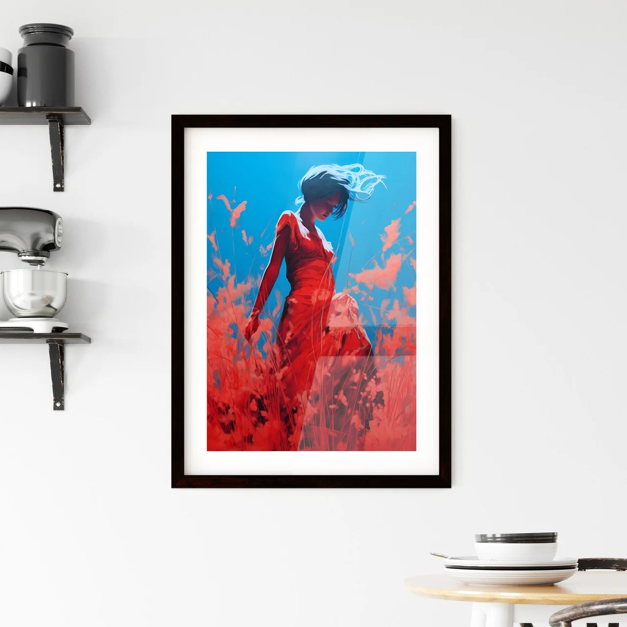 A Poster of inverted infrared - A Woman In A Framed Print
