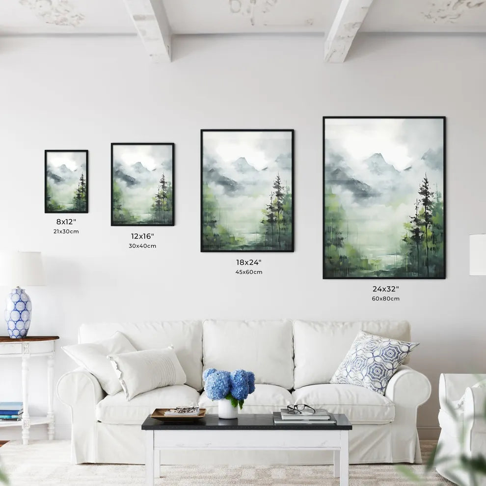 A Poster of painting of mountain side in spr - Kitchen Hangings
