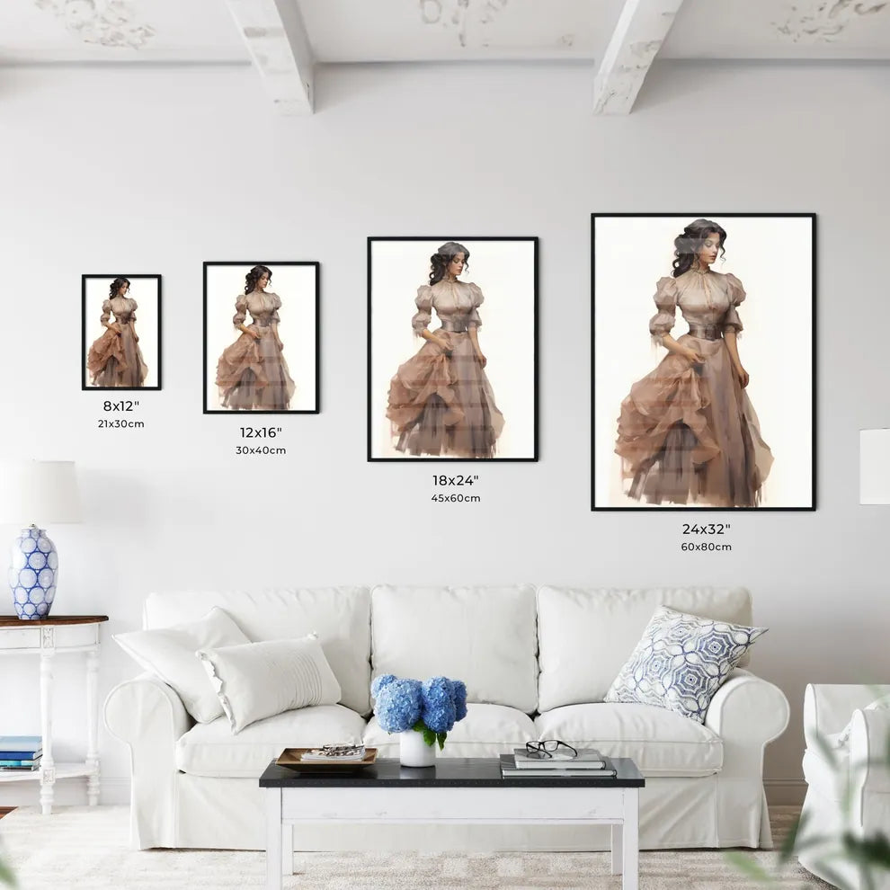 A Poster of Beautiful victorian dress - A Wo - Kitchen Hangings